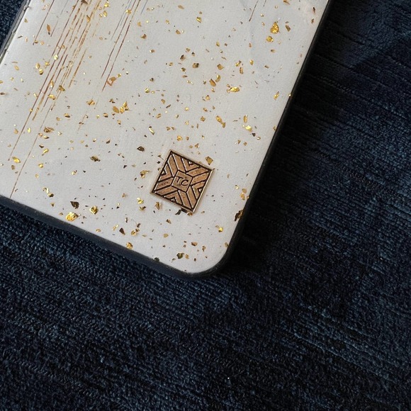 iPhone XS Max Case Blue Gold Colorblock Style - Picture 2 of 3